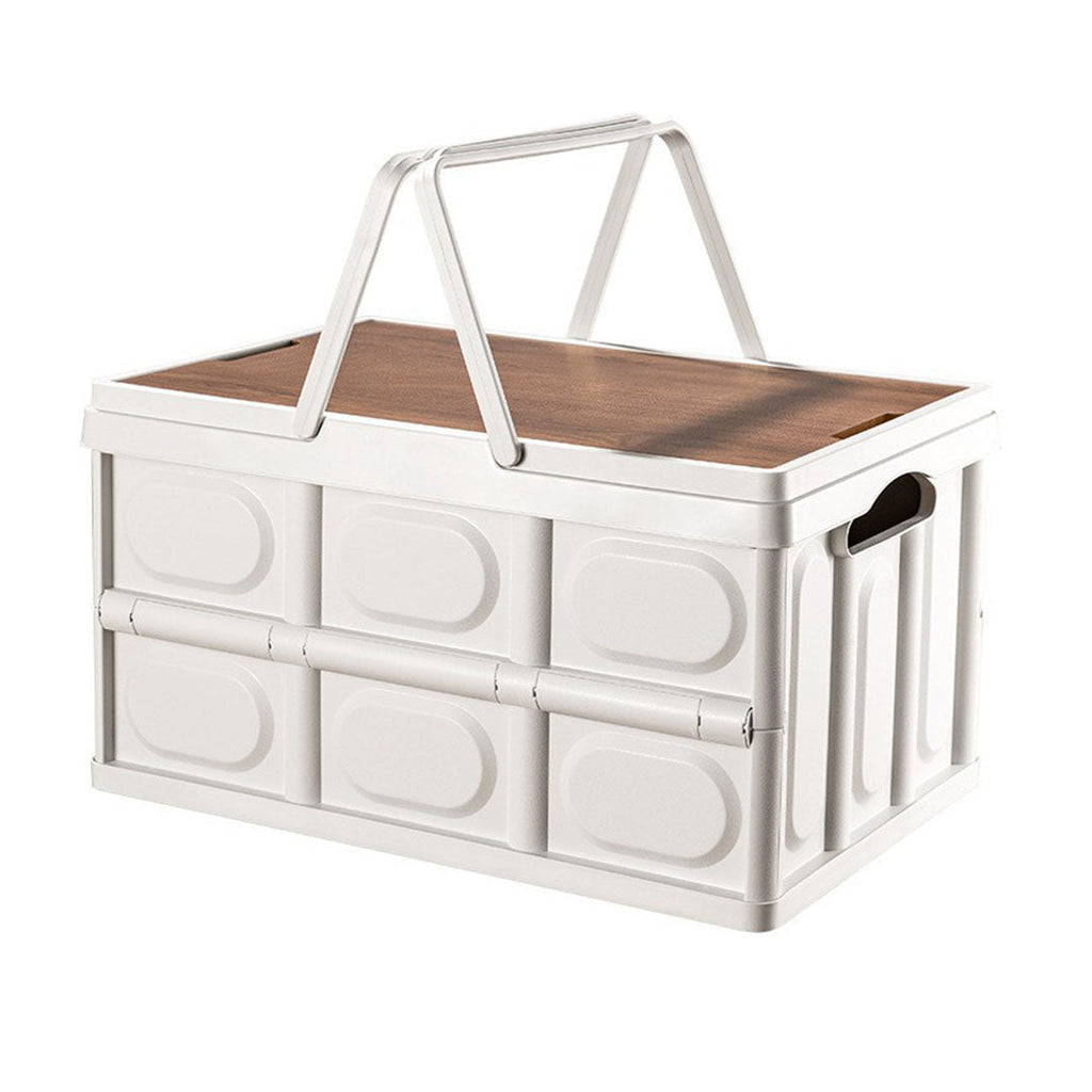 SOGA 34.5 cm 18L White Car & Camping Foldable Storage Box Crate Stackable Container with Handle $ 43.50