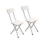 SOGA White Foldable Chair Space Saving Lightweight Portable Stylish Seat Home Decor Set of 2 $ 91.50