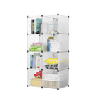 SOGA 8-Cube Transparent Shelf Box Portable Cubby DIY Storage Shelves Modular Closet Organiser $ 77.90