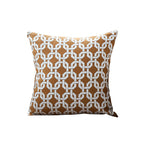 SOGA 45cm Brown Checkered Chain Jacquard Square Pillow Decorative Cushion for Living Room $ 55.50