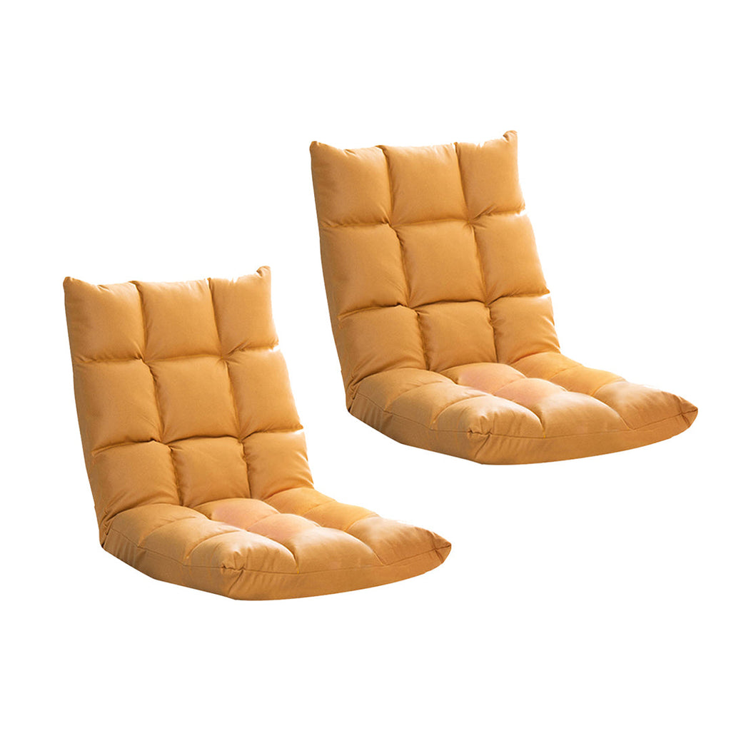 SOGA 2X Blue Lounge Recliner Lazy Sofa Bed Tatami Cushion Collapsible Backrest Seat Home Office Decor $ 258.90