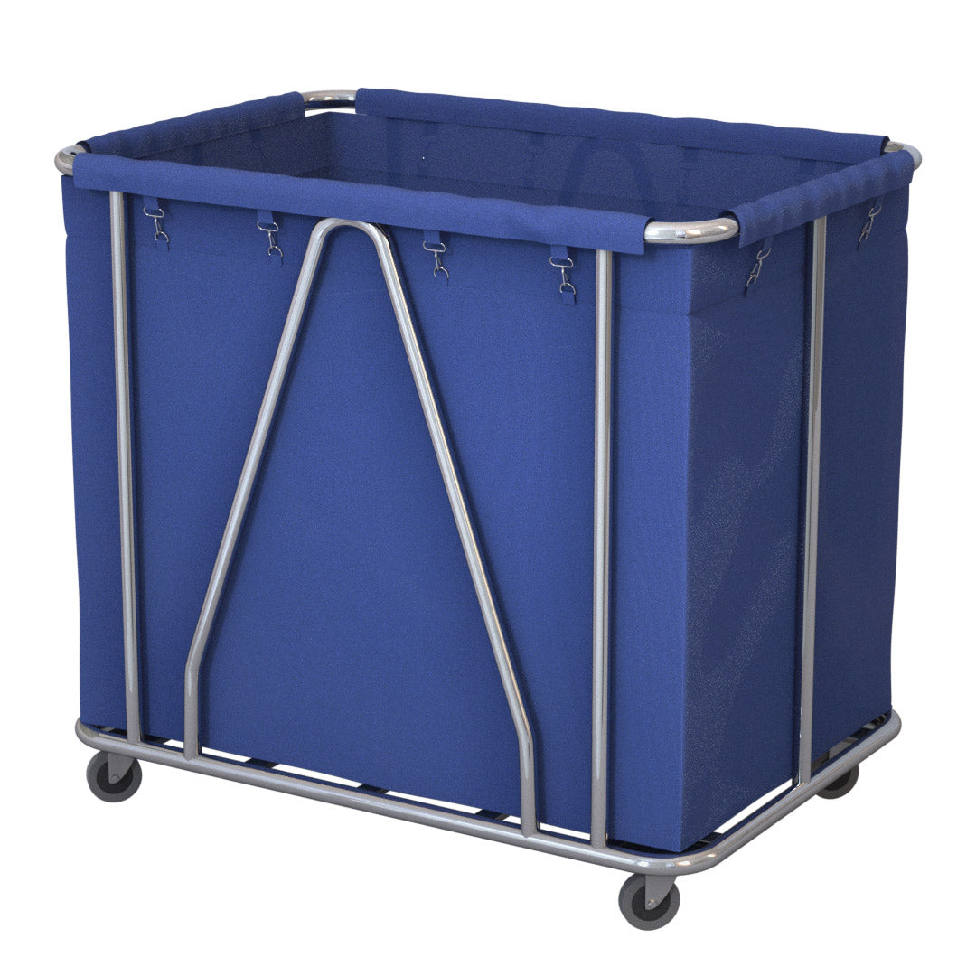 SOGA Stainless Steel Commercial Large Soiled Linen Laundry Trolley Cart with Wheels Blue $ 333.50