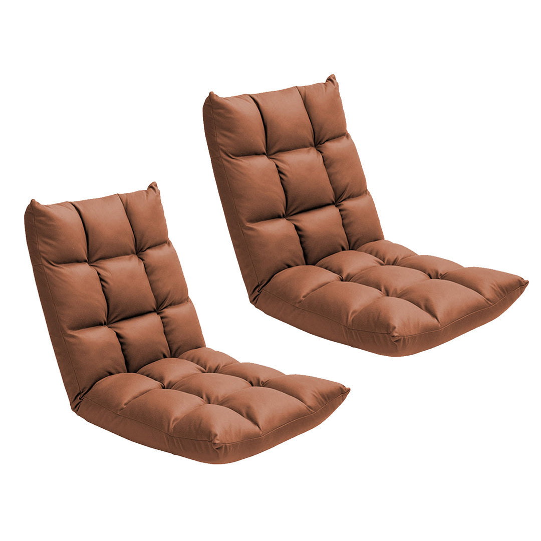 SOGA 2X Coffee Lounge Floor Recliner Adjustable Gaming Sofa Bed Foldable Indoor Outdoor Backrest Seat Home Office Decor $ 258.90