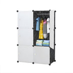 SOGA 3 Tier 6-Cube Portable Wardrobe Divide-Grid Modular Storage Organiser Foldable Closet $ 69.90