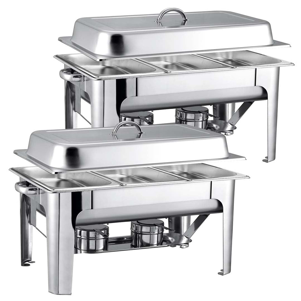 SOGA 2X 9L Stainless Steel 3 Pans Bain-marie Chafing Catering Dish Buffet Food Warmer $ 474.50