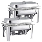 SOGA 2X 9L Stainless Steel 3 Pans Bain-marie Chafing Catering Dish Buffet Food Warmer $ 474.50