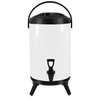 SOGA 10L Stainless Steel Insulated Milk Tea Barrel Hot and Cold Beverage Dispenser Container with Faucet White $ 88.90