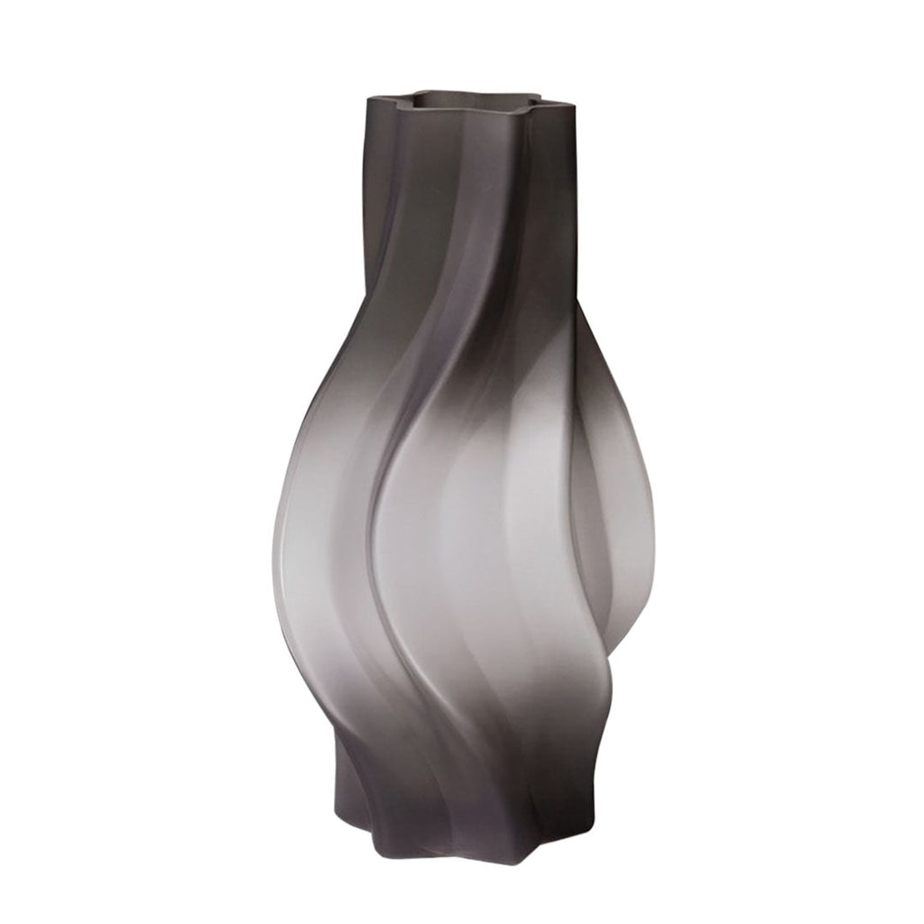 SOGA 33cm Glass Vase Grey with Beautiful glass Bubble Texture Art Vases $ 55.50