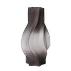 SOGA 33cm Glass Vase Grey with Beautiful glass Bubble Texture Art Vases $ 55.50