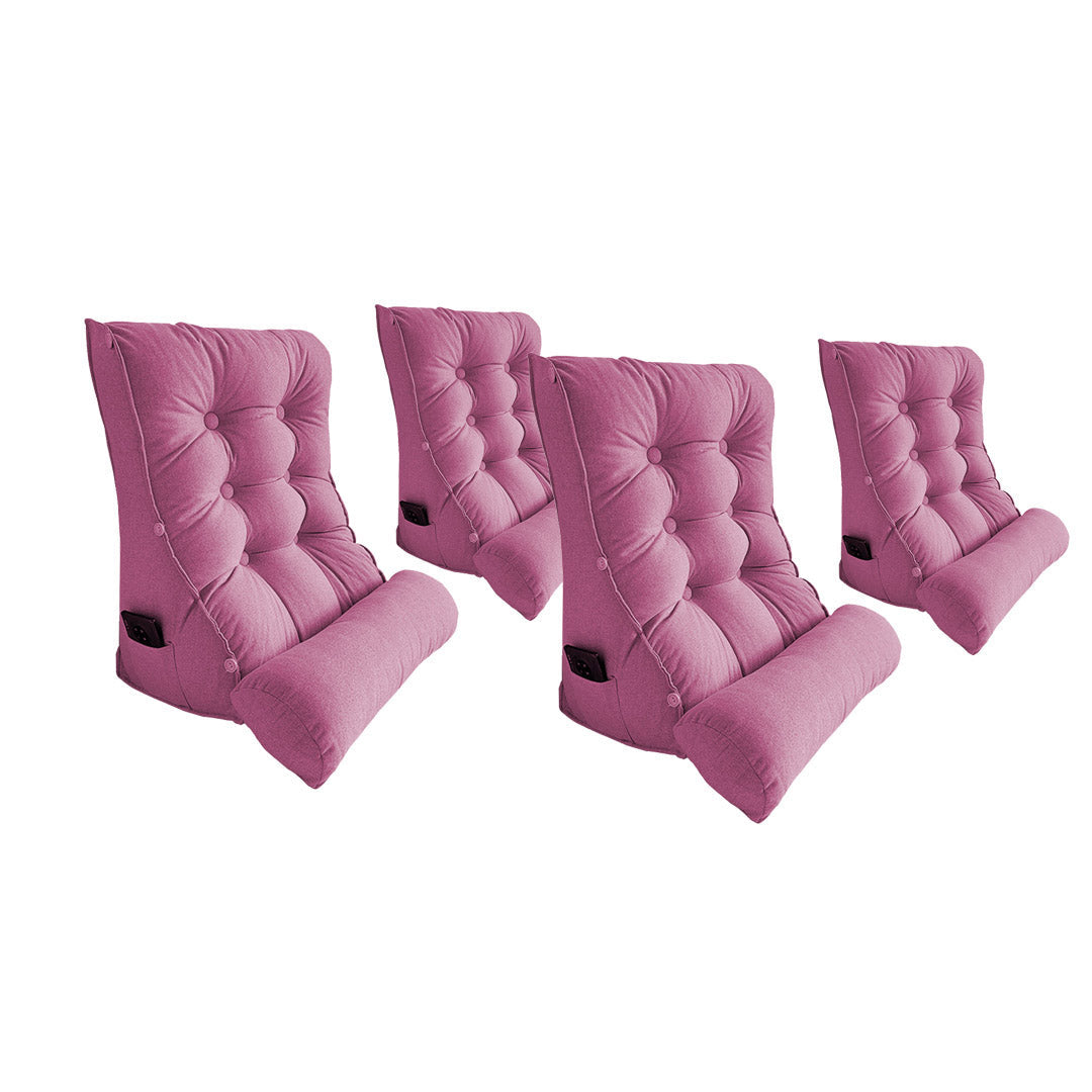 SOGA 4X 45cm Magenta Triangular Wedge Lumbar Pillow Headboard Backrest Sofa Bed Cushion Home Decor $ 316.90