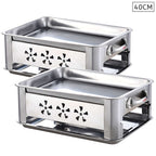 2X 40CM Portable Stainless Steel Outdoor Chafing Dish BBQ Fish Stove Grill Plate $ 151