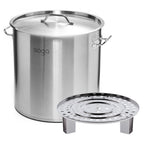 SOGA 33L Stainless Steel Stock Pot with One Steamer Rack Insert Stockpot Tray $ 224.50