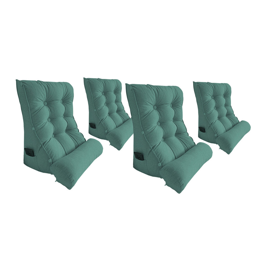 SOGA 4X 60cm Green Triangular Wedge Lumbar Pillow Headboard Backrest Sofa Bed Cushion Home Decor $ 379.90
