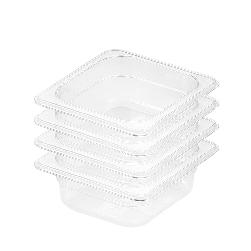 SOGA 65mm Clear Gastronorm GN Pan 1/6 Food Tray Storage Bundle of 4 $ 116.50