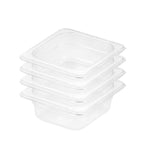 SOGA 65mm Clear Gastronorm GN Pan 1/6 Food Tray Storage Bundle of 4 $ 116.50