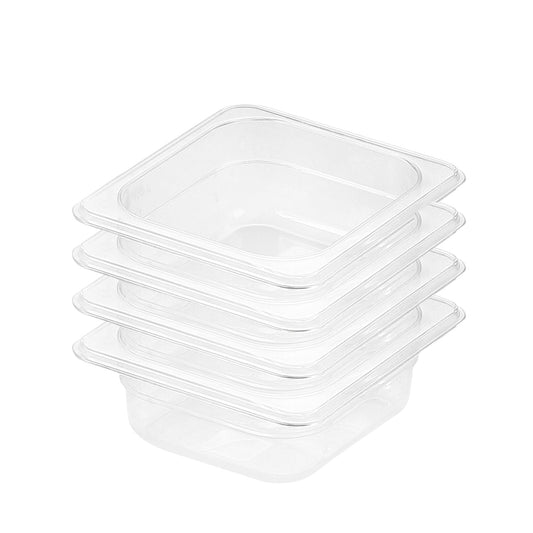 SOGA 65mm Clear Gastronorm GN Pan 1/6 Food Tray Storage Bundle of 4 $ 116.50