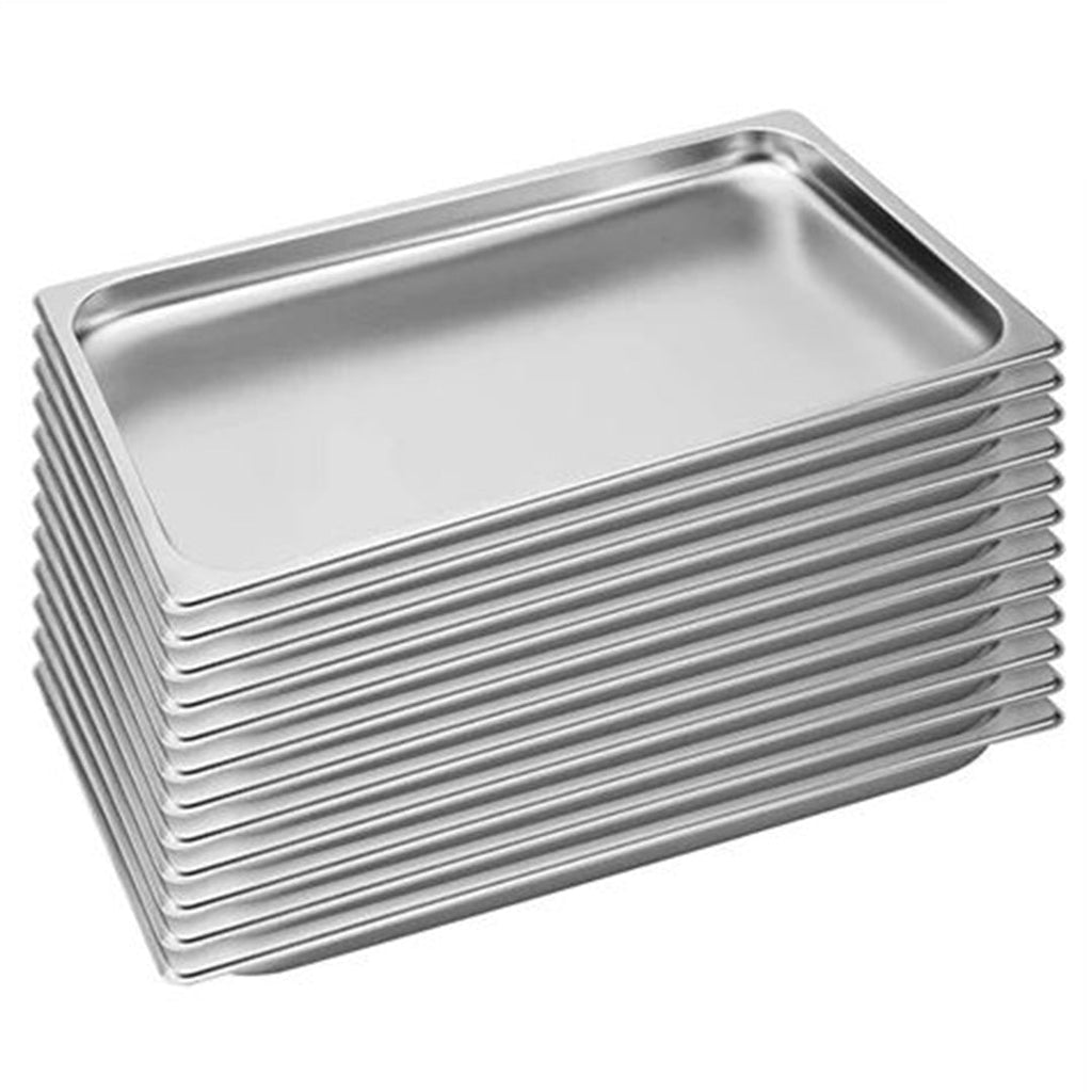 SOGA 12X Gastronorm GN Pan Full Size 1/1 GN Pan 2cm Deep Stainless Steel Tray $ 211.50