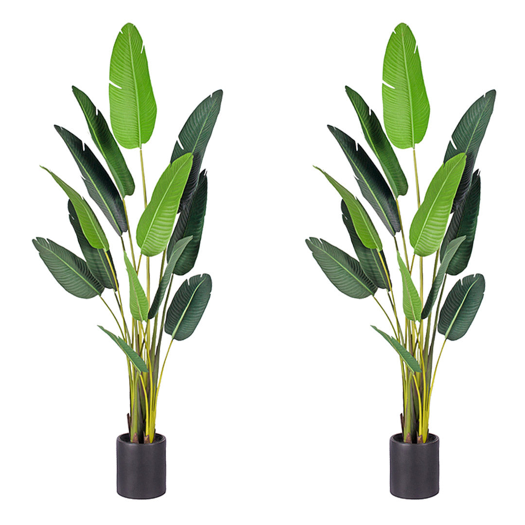 SOGA 2X 220cm Artificial Giant Green Birds of Paradise Tree Fake Tropical Indoor Plant Home Office Decor $ 517.50