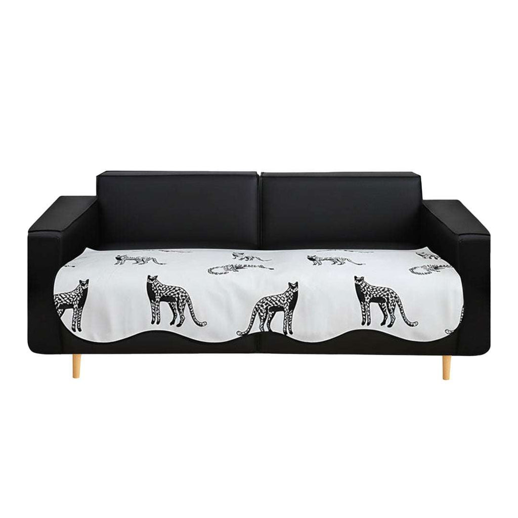 SOGA Four-Seater White Leopard Print 90x260cm Throw Blanket Sofa Cover $ 122
