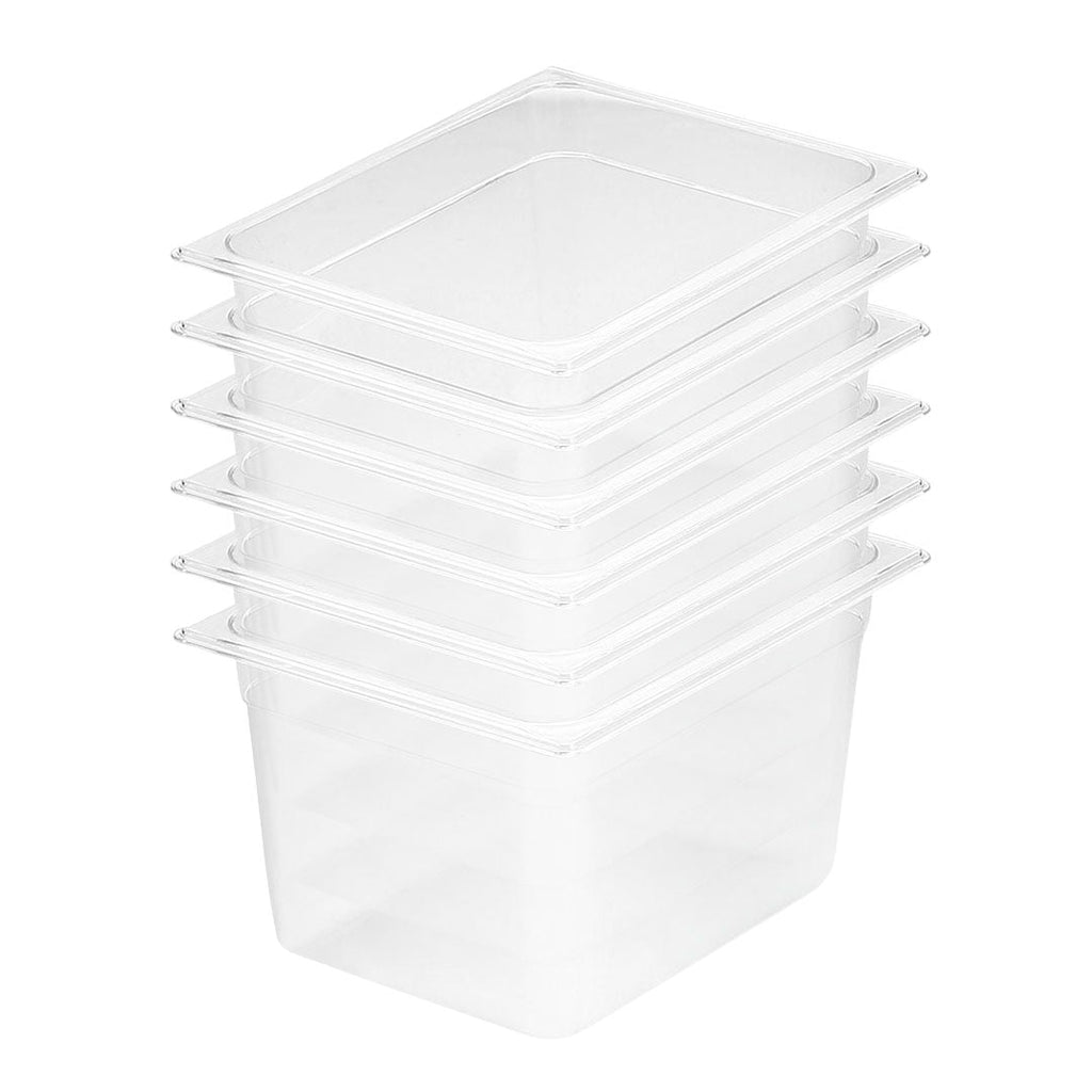 SOGA 200mm Clear Gastronorm GN Pan 1/2 Food Tray Storage Bundle of 6 $ 189.50