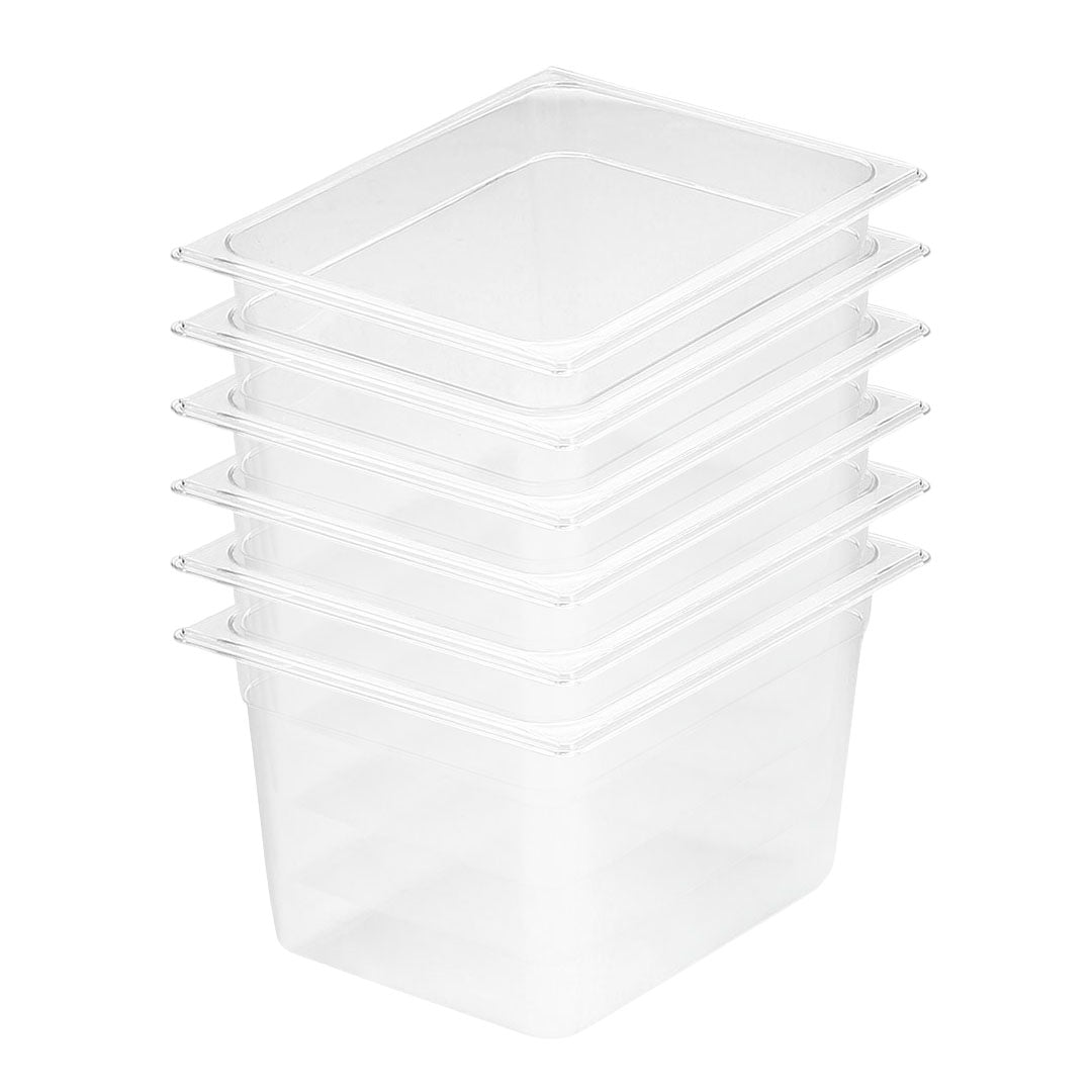 SOGA 200mm Clear Gastronorm GN Pan 1/2 Food Tray Storage Bundle of 6 $ 189.50