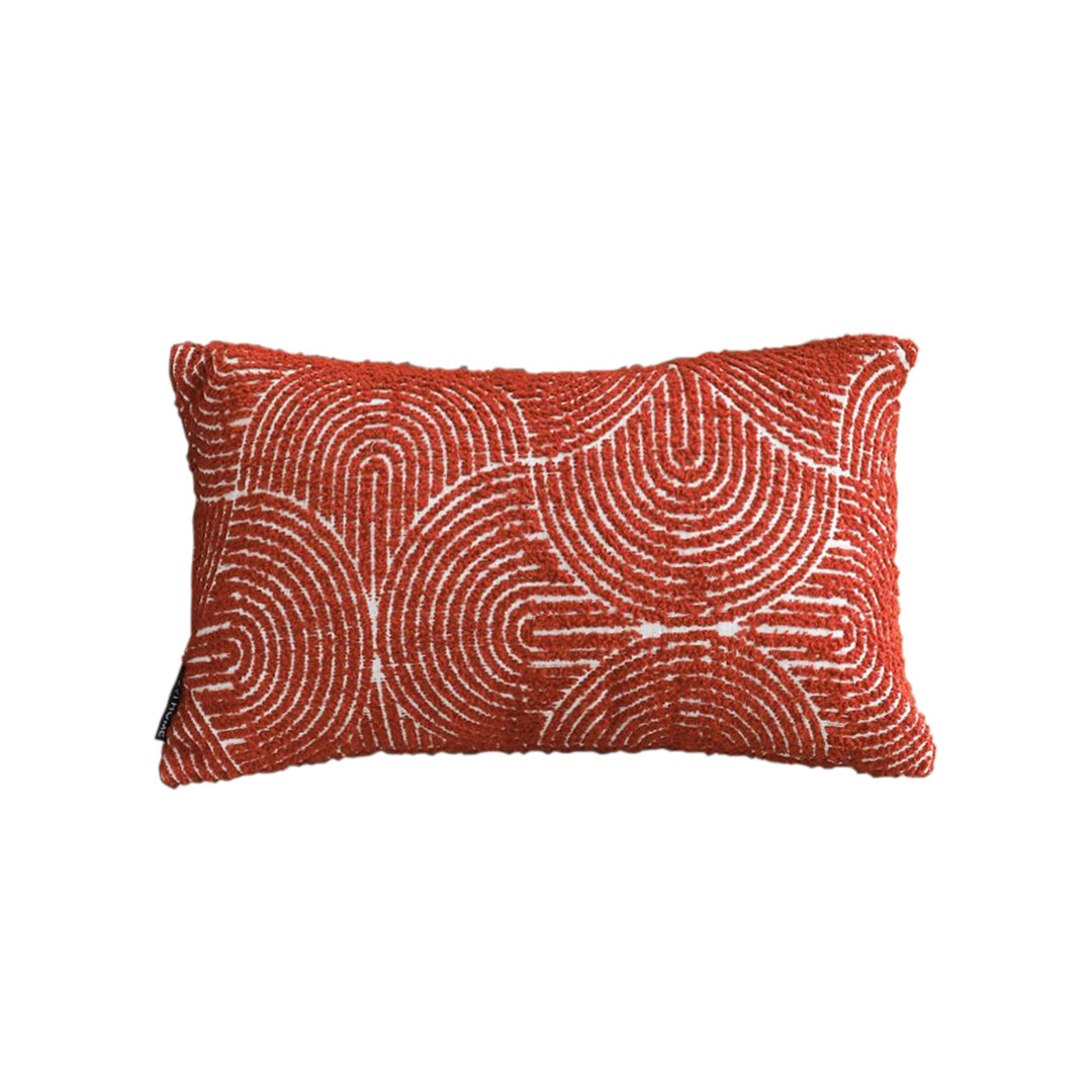 SOGA 30cm Cinnabar Pillow Perfect Burnt Indoor/Outdoor Corded Throw Orange Set Lumbar Throw Pillow $ 46.90