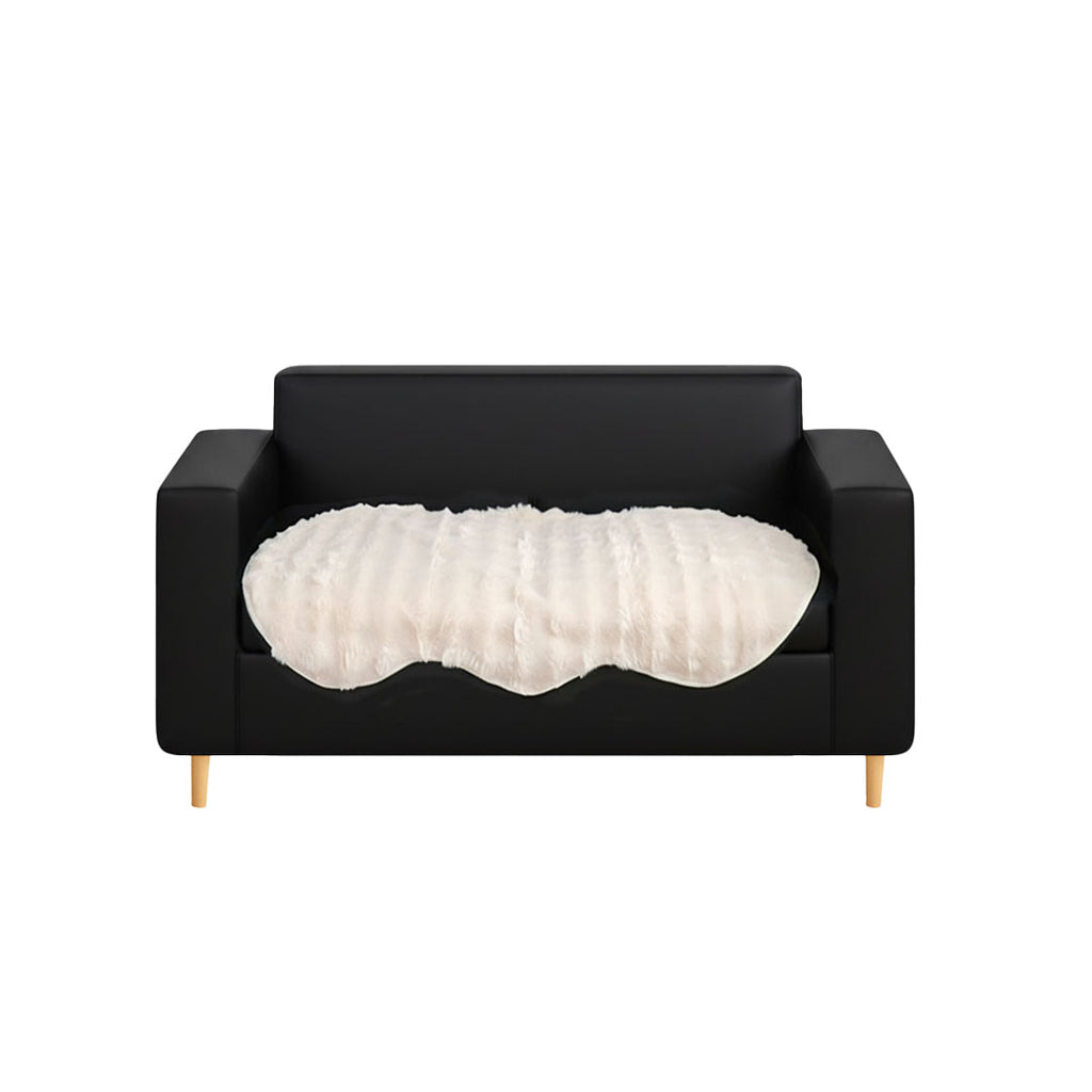 SOGA Two-seater White Faux Fur Throw Blanket 90x160cm Polyester $ 77.90