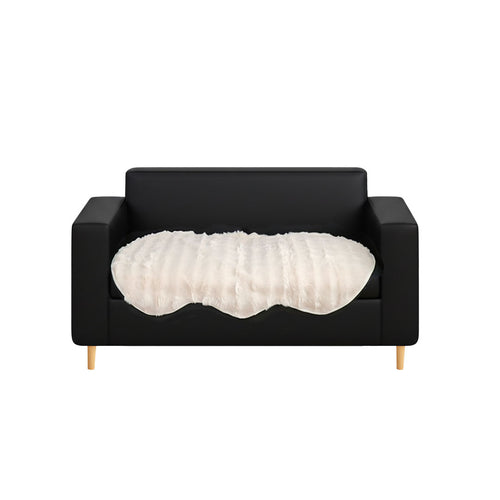 SOGA Two-seater White Faux Fur Throw Blanket 90x160cm Polyester $ 77.90