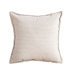 SOGA 45cm Beige Warm Wood Tone & Wabi-sabi Striped Corduroy Square Throw Pillow $ 55.50