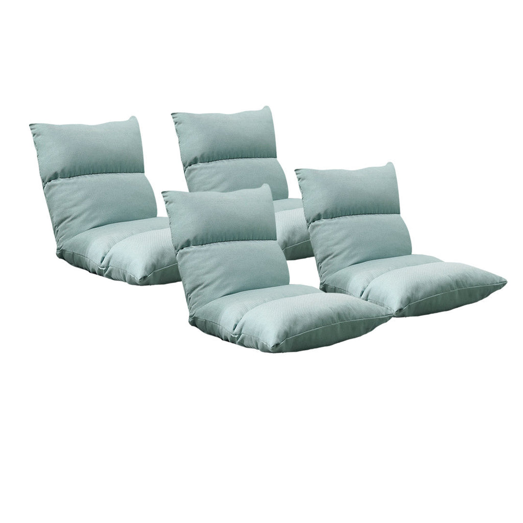 SOGA 4X Lounge Floor Recliner Adjustable Lazy Sofa Bed Folding Game Chair Mint Green $ 358.90