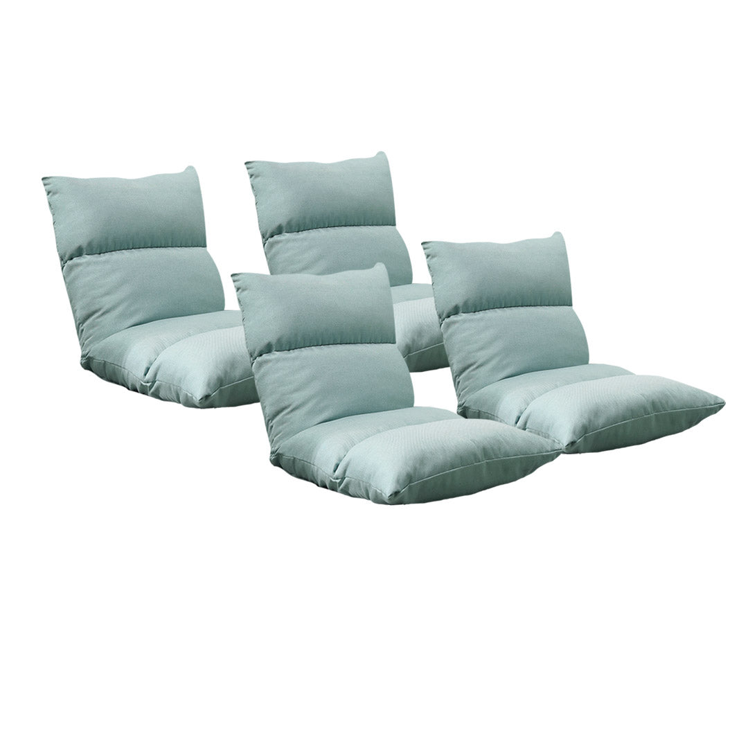SOGA 4X Lounge Floor Recliner Adjustable Lazy Sofa Bed Folding Game Chair Mint Green $ 358.90