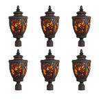 Vintage Lamp 6X 50.8cm Elegant Post Light with Aluminum and Glass Lantern Classic Outdoor Lighting
