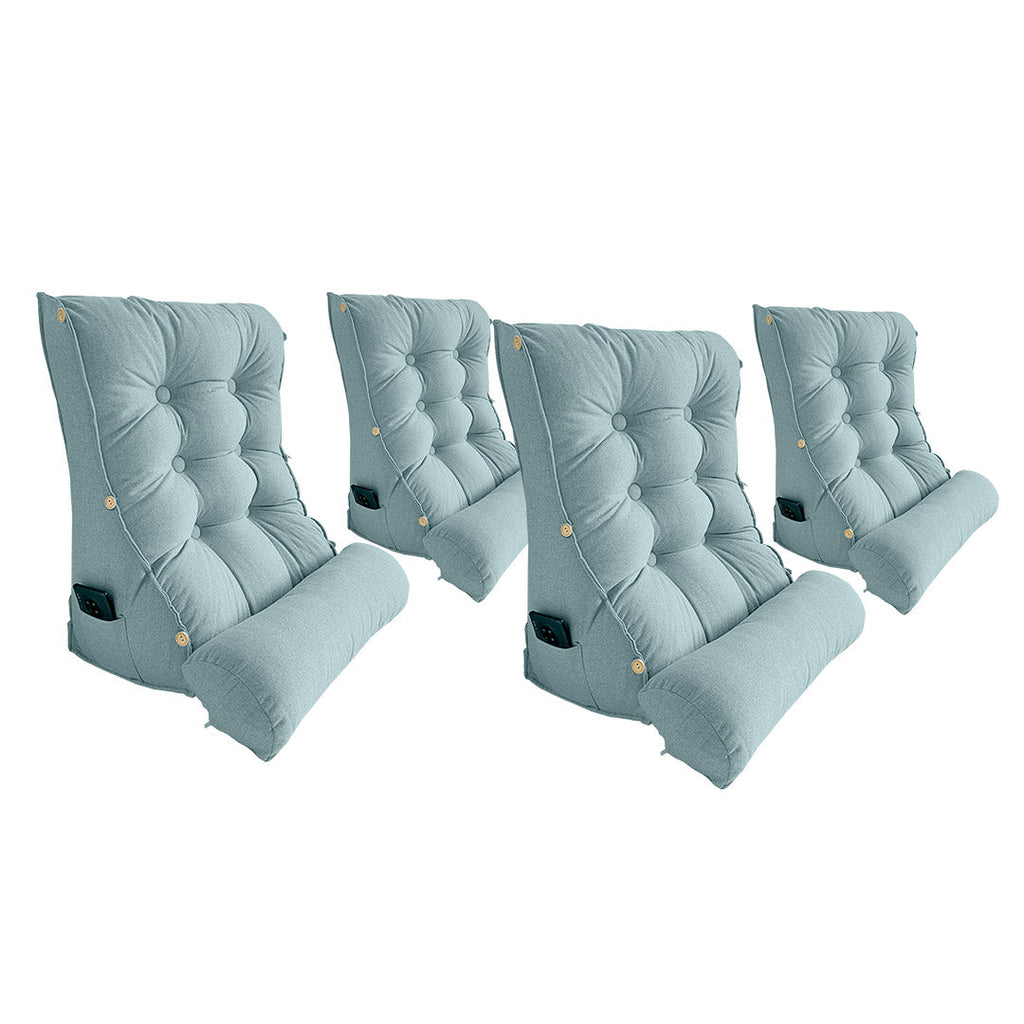 SOGA 4X 45cm Green Triangular Wedge Lumbar Pillow Headboard Backrest Sofa Bed Cushion Home Decor $ 316.90