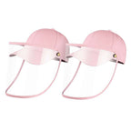 2X Outdoor Protection Hat Anti-Fog Pollution Dust Saliva Protective Cap Full Face HD Shield Cover Kids Pink $ 44