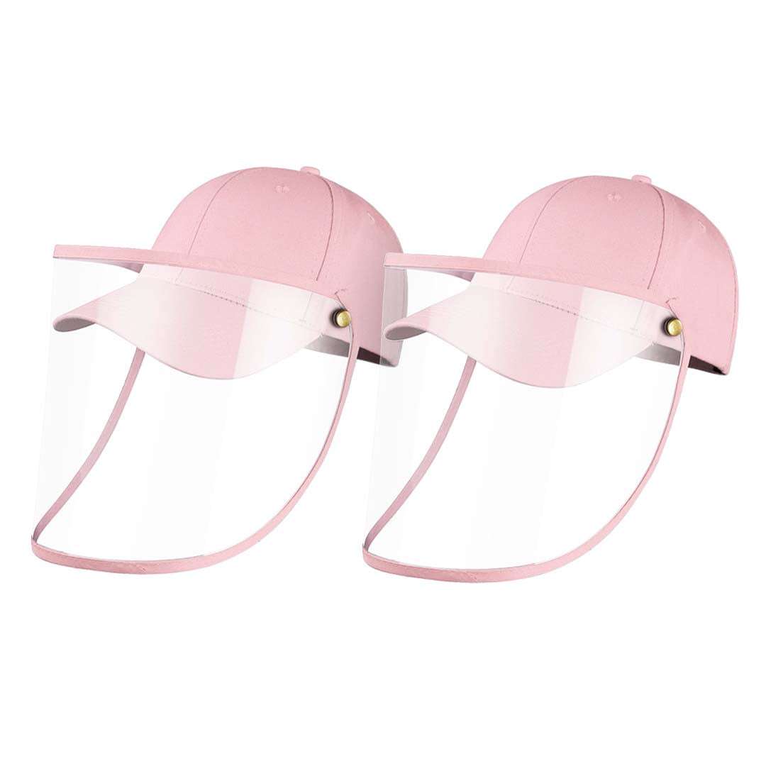 2X Outdoor Protection Hat Anti-Fog Pollution Dust Saliva Protective Cap Full Face HD Shield Cover Kids Pink $ 44