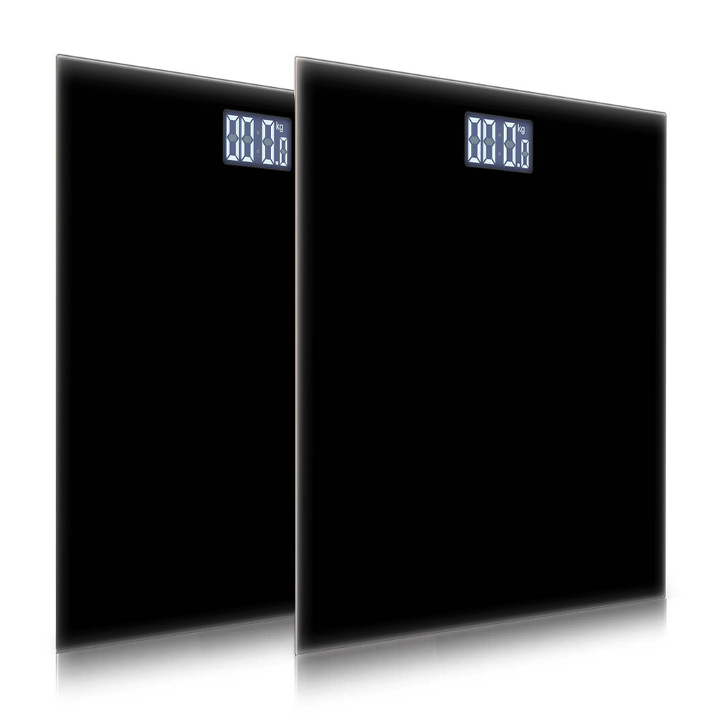 SOGA 2X Black 180kg Digital Fitness Weight Bathroom Gym Body Glass LCD Electronic Scales $ 60.90