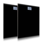 SOGA 2X Black 180kg Digital Fitness Weight Bathroom Gym Body Glass LCD Electronic Scales $ 60.90
