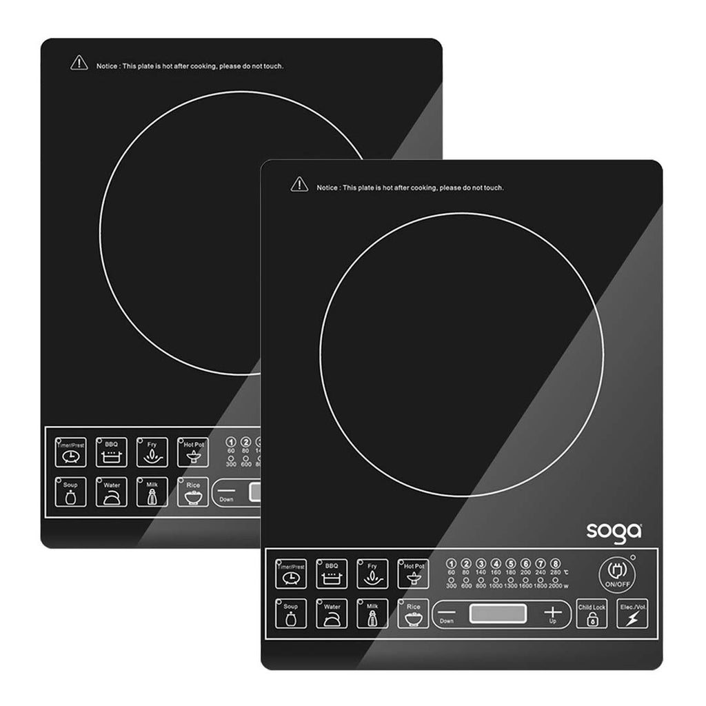 SOGA 2X Cooktop Electric Smart Induction Cook Top Portable Kitchen Cooker Cookware $ 193.90