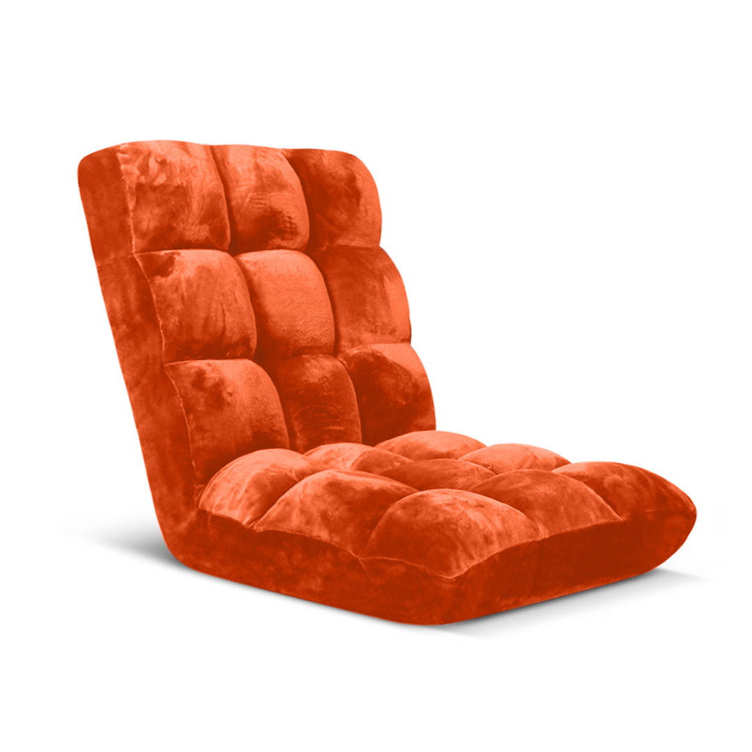 SOGA Floor Recliner Folding Lounge Sofa Futon Couch Folding Chair Cushion Orange $ 94.50