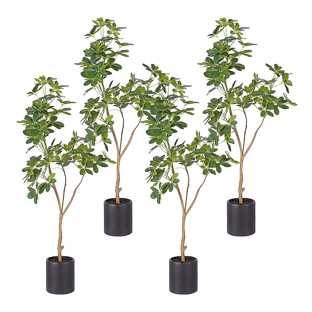 SOGA 4X 160cm Artificial Natural Green Schefflera Dwarf Umbrella Tree Fake Tropical Indoor Plant Home Office Deco $ 633.50