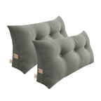 SOGA 2X 100cm Light Grey Triangular Wedge Bed Pillow Headboard Backrest Bedside Tatami Cushion Home Decor