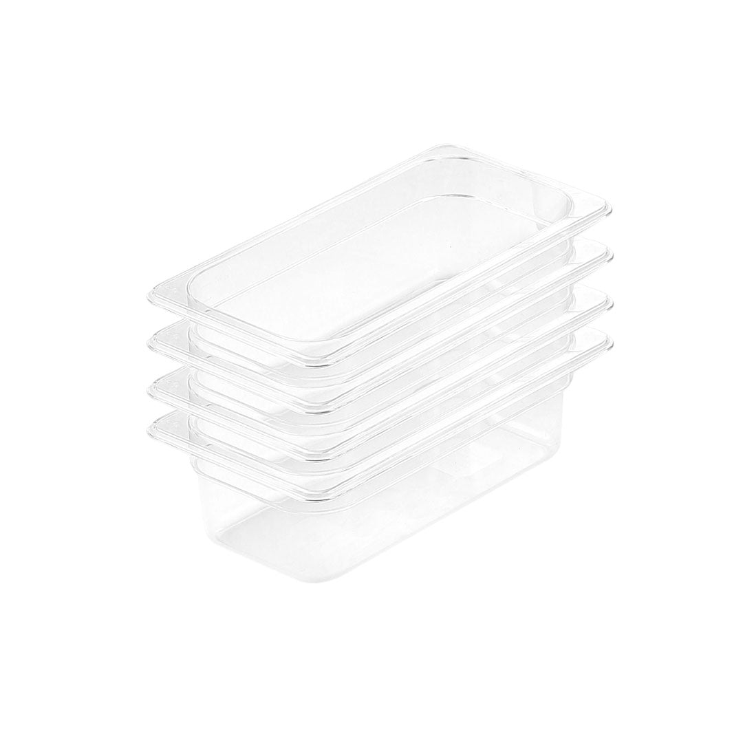 SOGA 100mm Clear Gastronorm GN Pan 1/3 Food Tray Storage Bundle of 4 $ 116.50