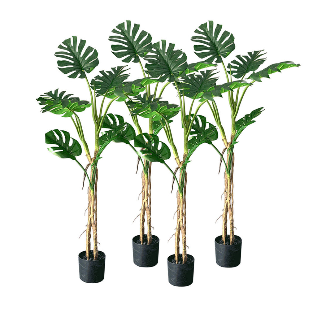 SOGA 4X 160cm Tropical Monstera Palm Artificial Plant Tree, Real Touch Technology, with UV Protection $ 422.50