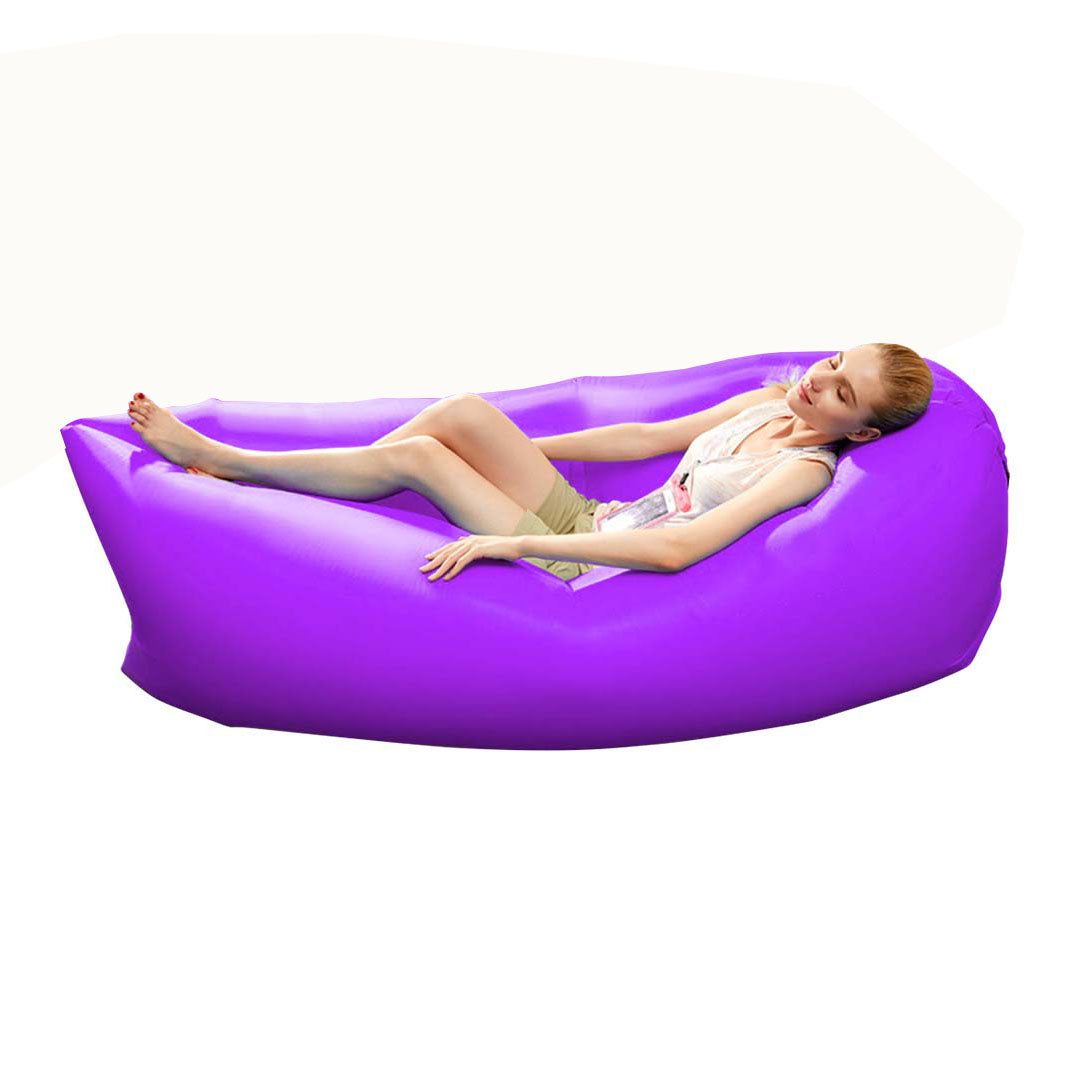 Fast Inflatable Sleeping Bag Lazy Air Sofa Purple $ 44.50