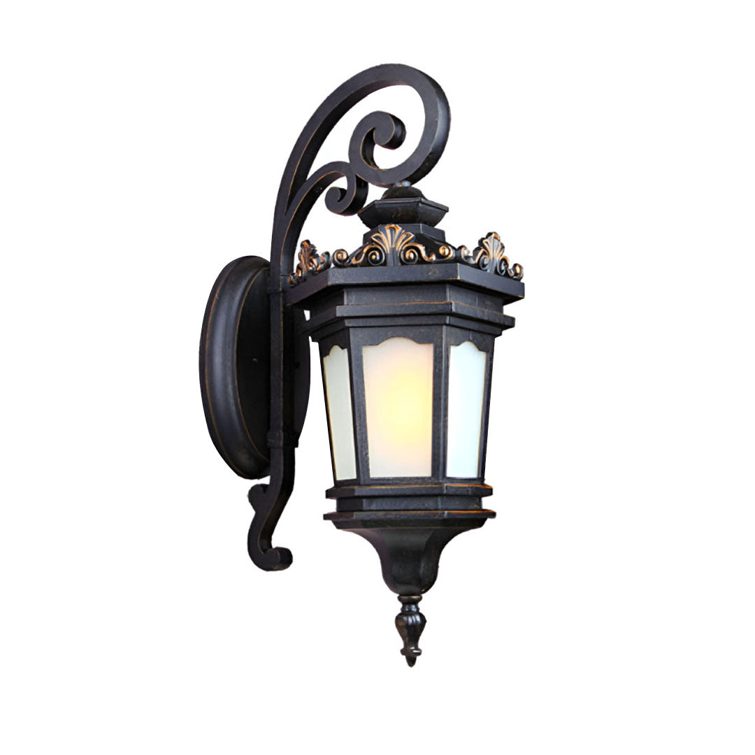 Vintage Lantern 62cm Wall Light Elegant Aluminum & Glass Design Classic Outdoor Lighting Rustic Vintage Style $ 555.50
