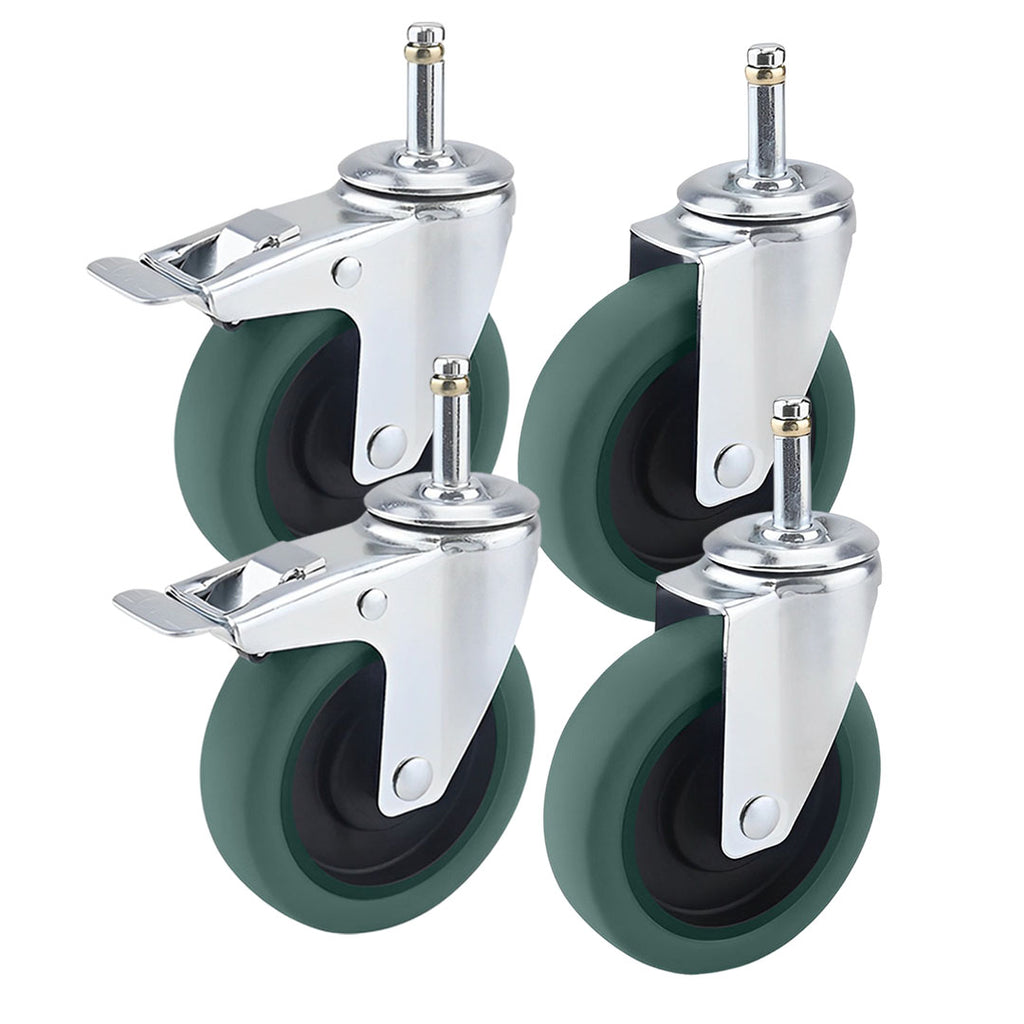 SOGA 4" Heavy Duty Polyurethane Swivel Castor Wheels with 2 Lock Brakes Casters $ 66.90