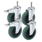 SOGA 4" Heavy Duty Polyurethane Swivel Castor Wheels with 2 Lock Brakes Casters $ 66.90