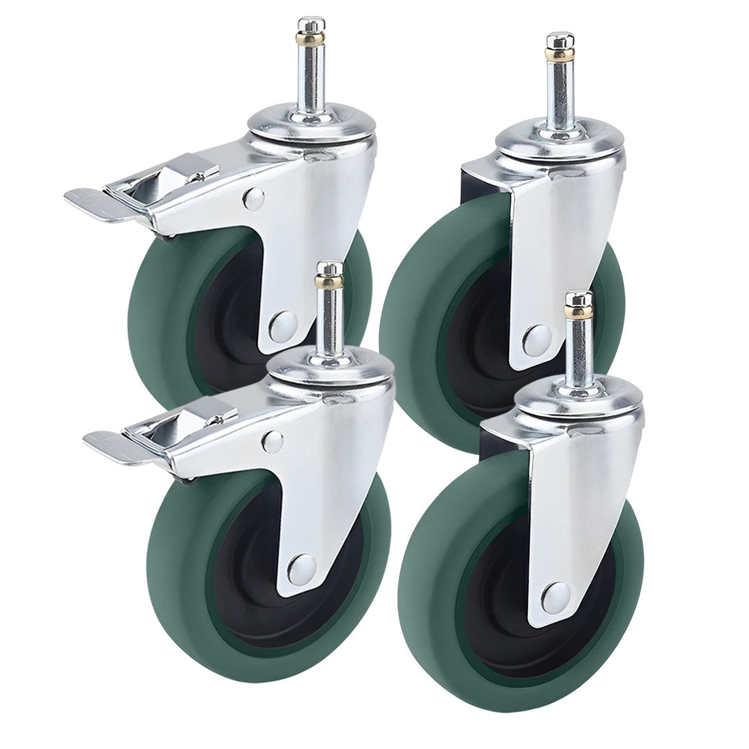 SOGA 4" Heavy Duty Polyurethane Swivel Castor Wheels with 2 Lock Brakes Casters $ 66.90