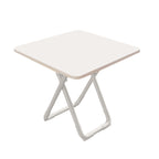 SOGA 80cm White Square Table with White Legs Modern Minimalist Design for Home Decor