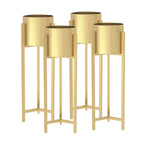 SOGA 4X 75cm Gold Metal Plant Stand with Flower Pot Holder Corner Shelving Rack Indoor Display $ 295.50